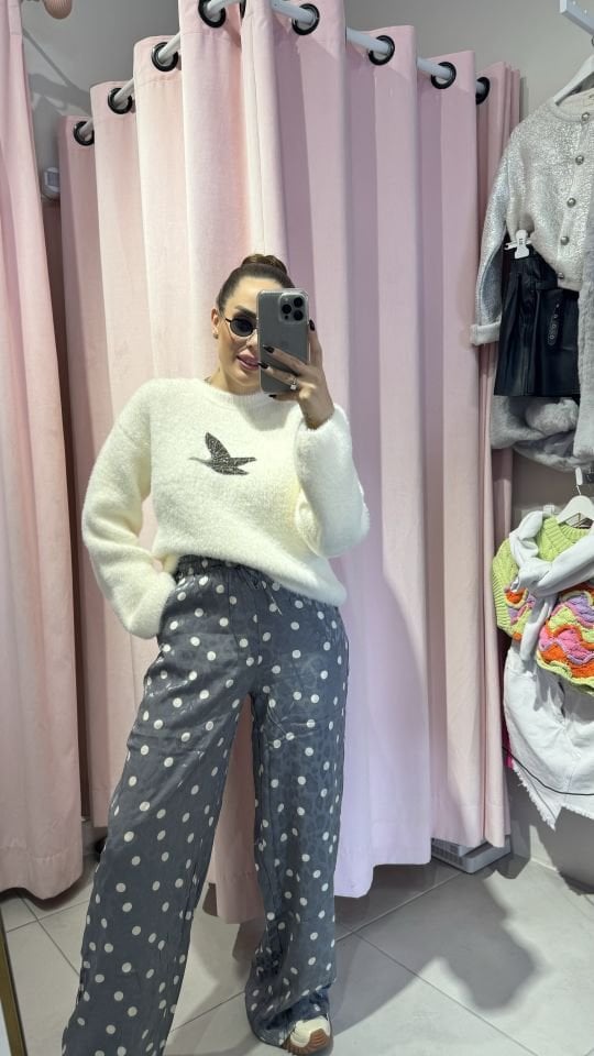 Beli Lastikli Saten Pantolon